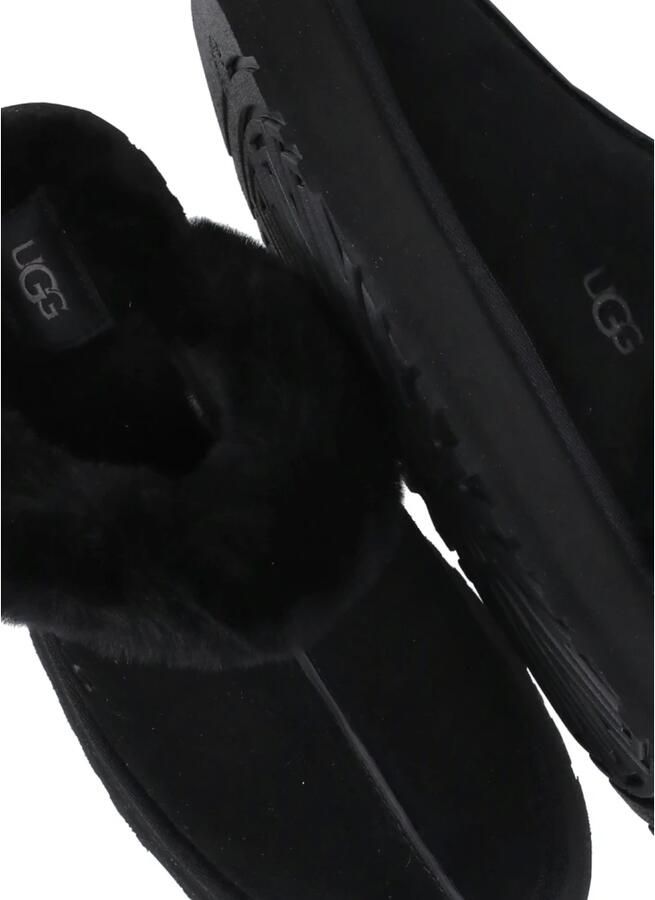UGG Pantoffels Dames Sloffen Instappers Suède Harde zool Dichte hiel 1130876 Zwart - Foto 6