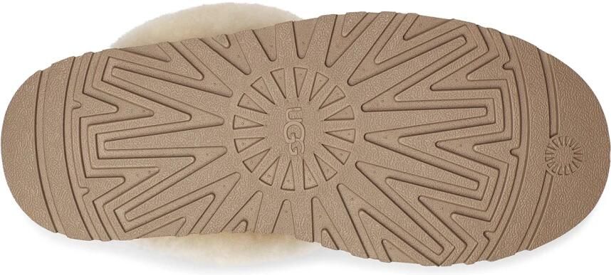 UGG Pantoffels Dames Sloffen Instappers Suède Harde zool Dichte hiel Disquette Cognac - Foto 10