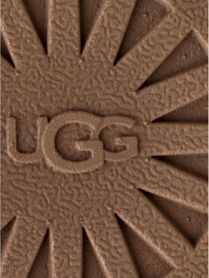 UGG Pantoffels Dames Sloffen Instappers Suède Harde zool Dichte hiel Disquette Cognac - Foto 3