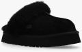 UGG Pantoffels Dames Sloffen Instappers Suède Harde zool Dichte hiel 1130876 Zwart - Zwart