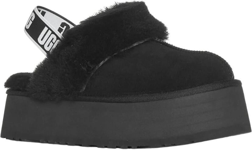 Ugg Zwarte suède en wollen slipper sandaal met 5 cm sleehak Zwart Dames - Foto 7