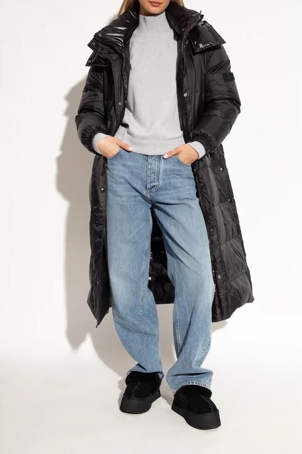 Ugg Zwarte suède en wollen slipper sandaal met 5 cm sleehak Zwart Dames - Foto 2