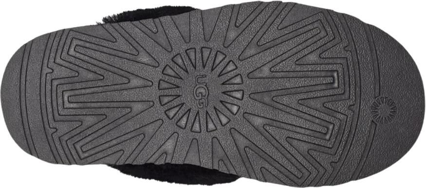 Ugg Zwarte suède en wollen slipper sandaal met 5 cm sleehak Zwart Dames - Foto 9