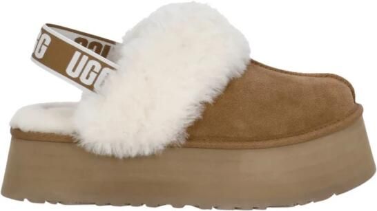 Ugg Schapenvacht Sandalen Laag Platform Biscuit Kleur Brown Dames - Foto 18