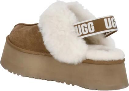 Ugg Schapenvacht Sandalen Laag Platform Biscuit Kleur Brown Dames - Foto 19