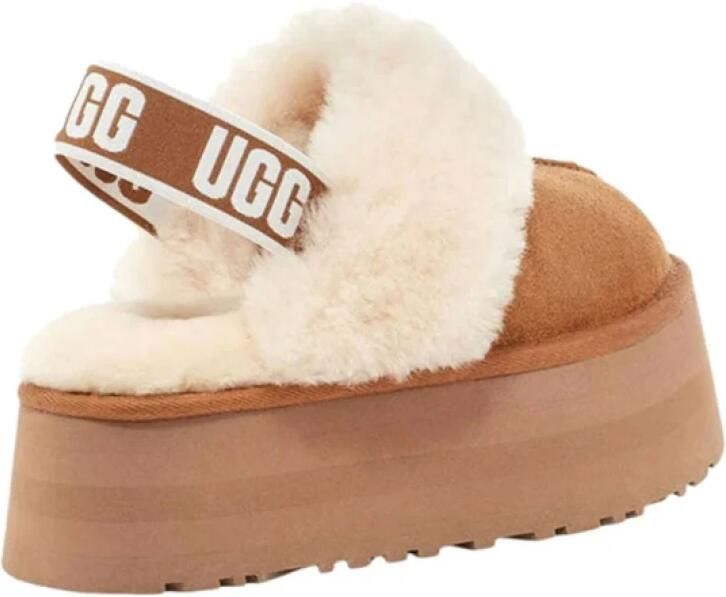 Ugg Schapenvacht Sandalen Laag Platform Biscuit Kleur Brown Dames - Foto 13