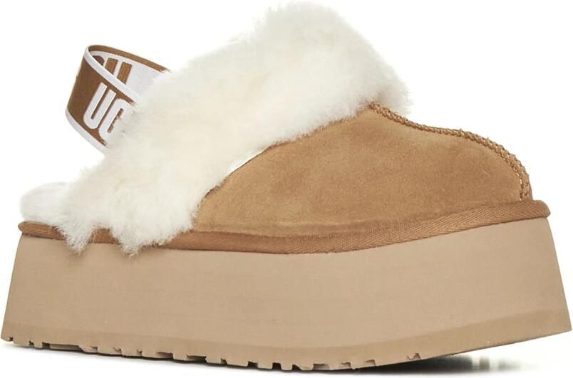 Ugg Schapenvacht Sandalen Laag Platform Biscuit Kleur Brown Dames - Foto 14