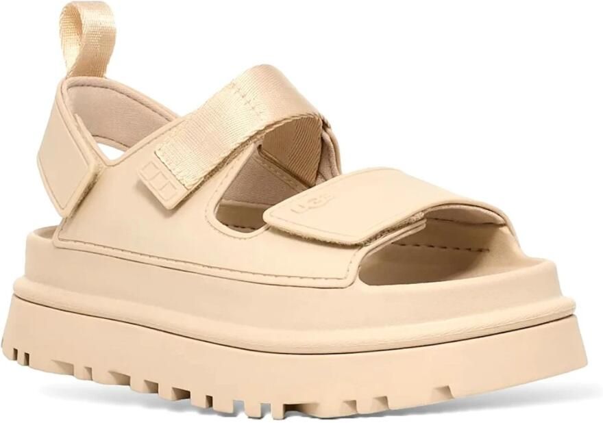 UGG Plateausandalen Goldenglow zomerschoen strandschoen plateausandaal met klittenbandsluitingen - Foto 7