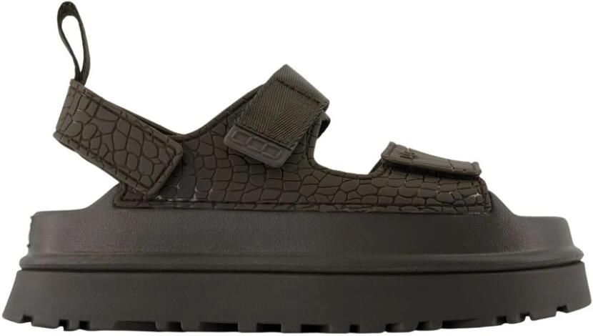 Ugg GoldenGlow Embossed-sandaal in Dense Smoke