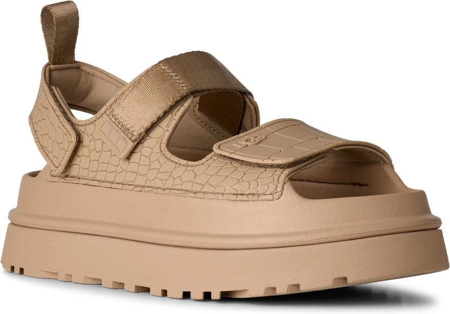 UGG GoldenGlow sandalen van beige leer met reliëf - Foto 3
