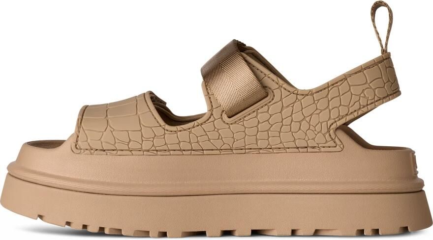 UGG GoldenGlow sandalen van beige leer met reliëf - Foto 9