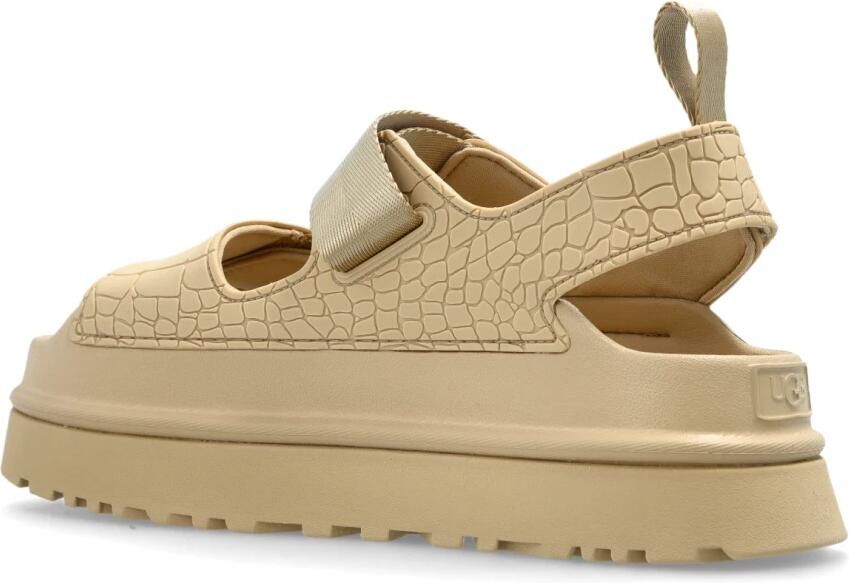 UGG GoldenGlow sandalen van beige leer met reliëf - Foto 6