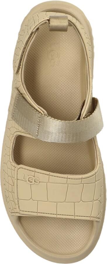 UGG GoldenGlow sandalen van beige leer met reliëf - Foto 12
