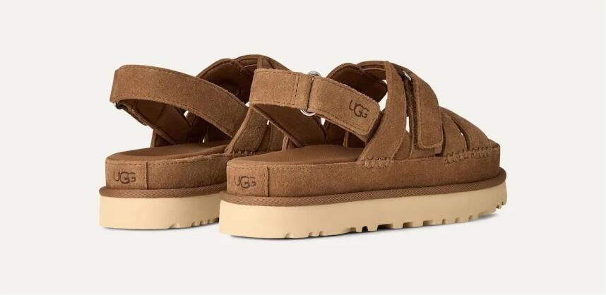 UGG Sandalen met Hak Dames W Goldenstar Gleam Maat: 39 Materiaal: Suède Kleur: Camel - Foto 4
