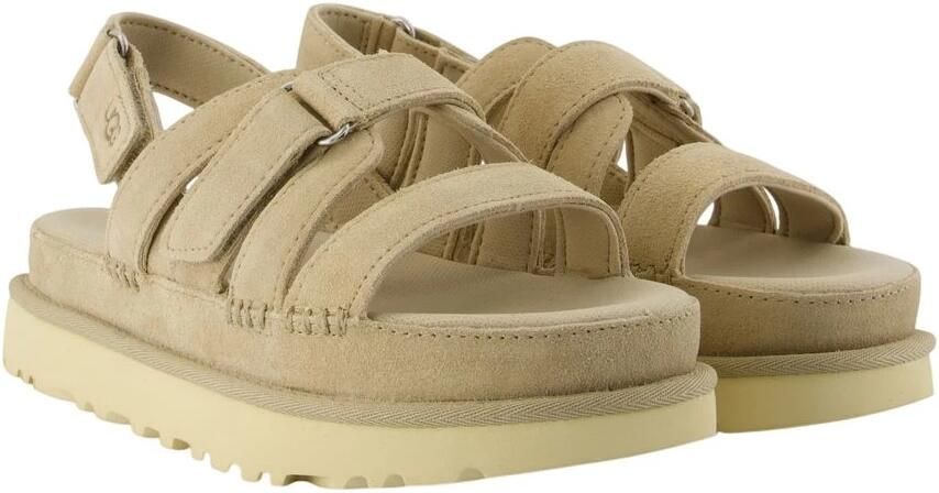UGG Sandalen met Hak Dames W Goldenstar Gleam Maat: 39 Materiaal: Suède Kleur: Beige