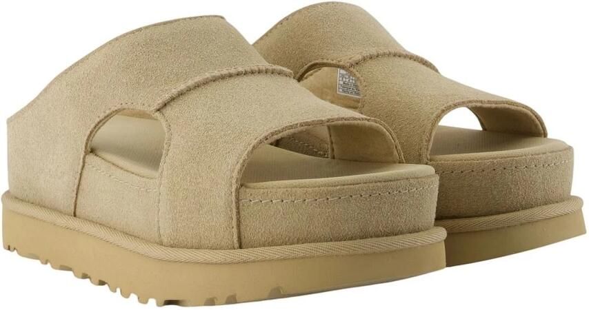 UGG Goldenstar Hi Cutout Slide beige leren sandalen - Foto 2