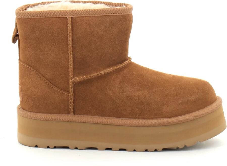 Ugg suède platform enkelboots camel Bruin Suede 33.5