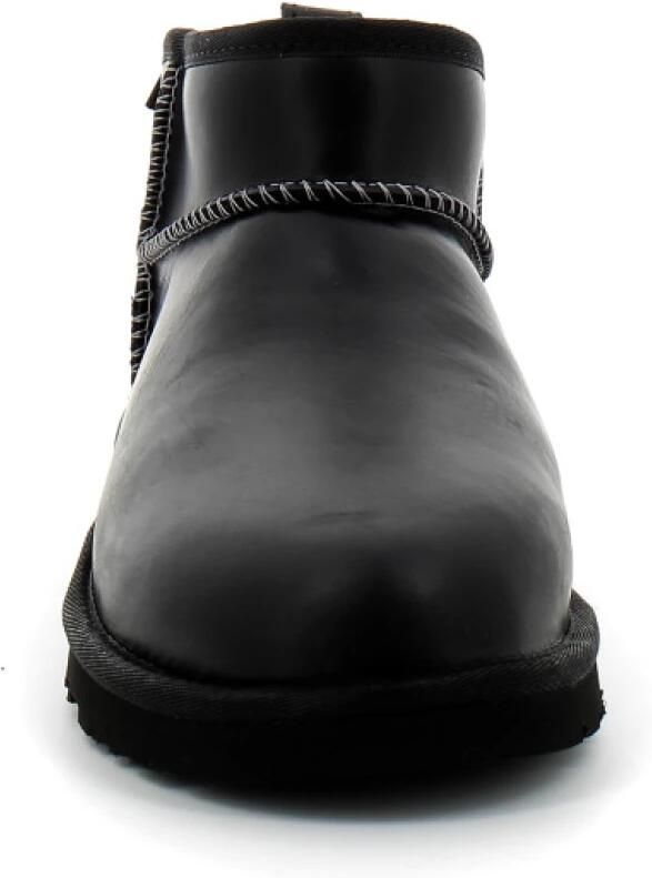 UGG Vachtlaarzen Heren M Classic Ultra Mini Maat: 42 Materiaal: Leer Kleur: Zwart - Foto 3