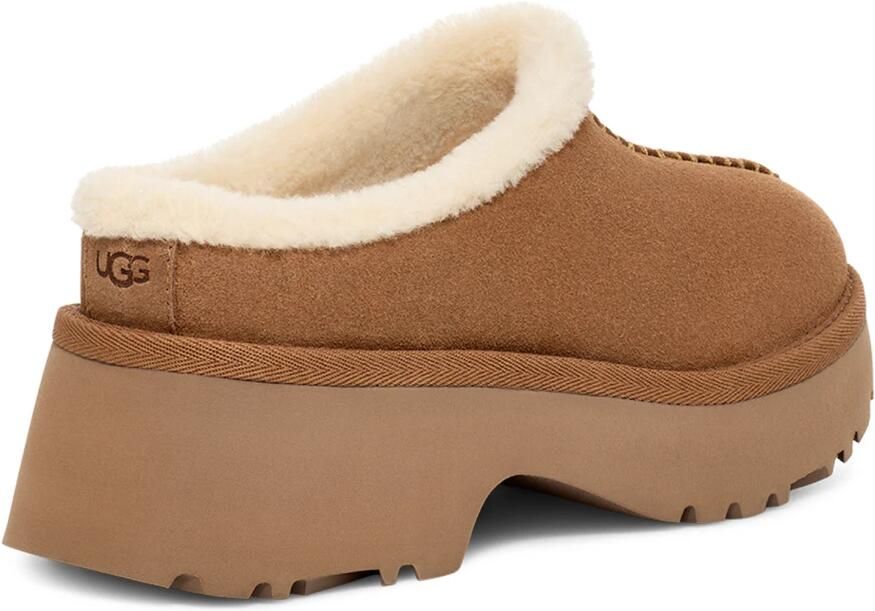 UGG Instappers Dames New Heights Cozy Clog Maat: 37 Materiaal: Suède Kleur: Cognac