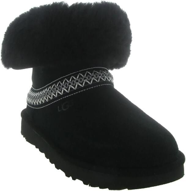UGG Vachtlaarzen Dames Classic Short Crescent Maat: 43 Materiaal: Suède Kleur: Zwart