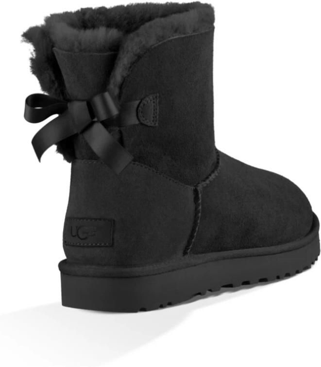 Ugg Dameslaarzen van omgekeerd schapenleer en suède voor herfst winter Black Dames - Foto 8