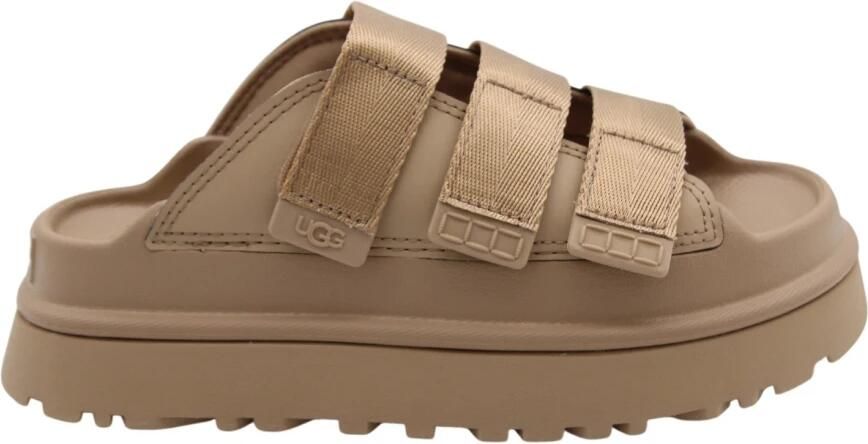 UGG Slippers GOLDENGLOW SLIDE plateauschoen sandaal flats met voetbed - Foto 6