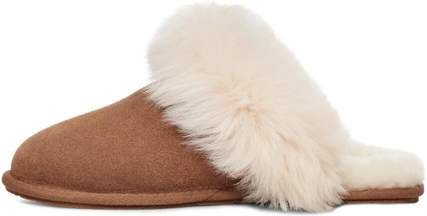 Ugg Bruine Suède Scuff Sis Pantoffel met Shearling Kraag Brown Dames - Foto 6