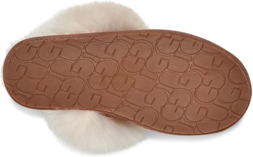 Ugg Bruine Suède Scuff Sis Pantoffel met Shearling Kraag Brown Dames - Foto 3