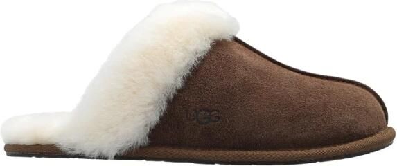 UGG Pantoffels Dames Sloffen Instappers Suède Harde zool Dichte hiel scufette II Bruin - Foto 5