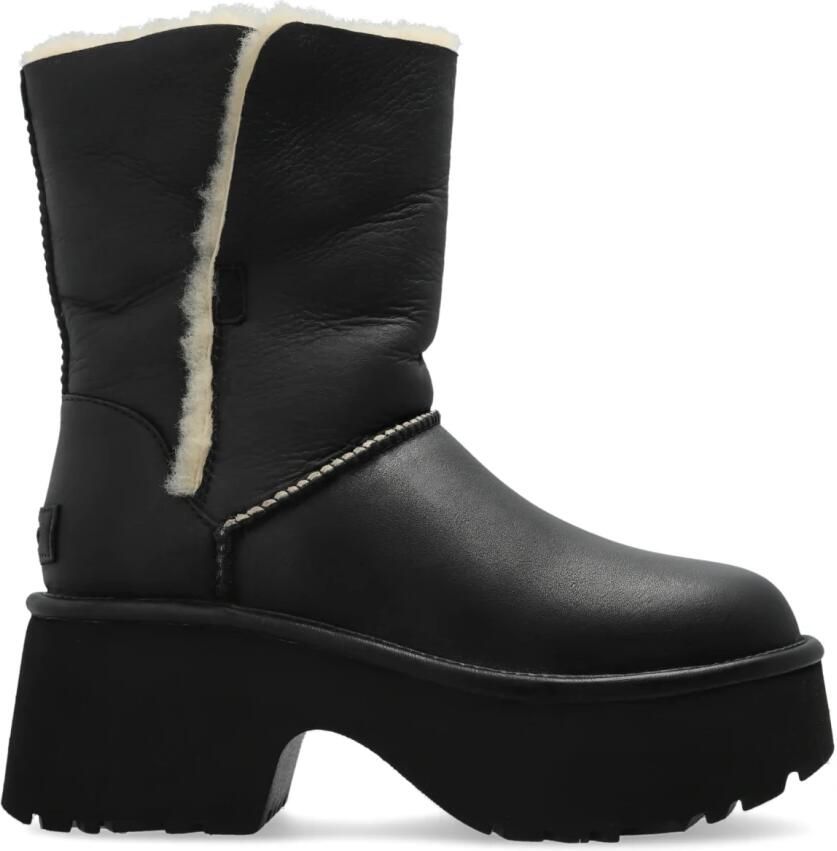 UGG Zwarte Enkellaarsjes met Bontdetail Vrouw - Foto 3