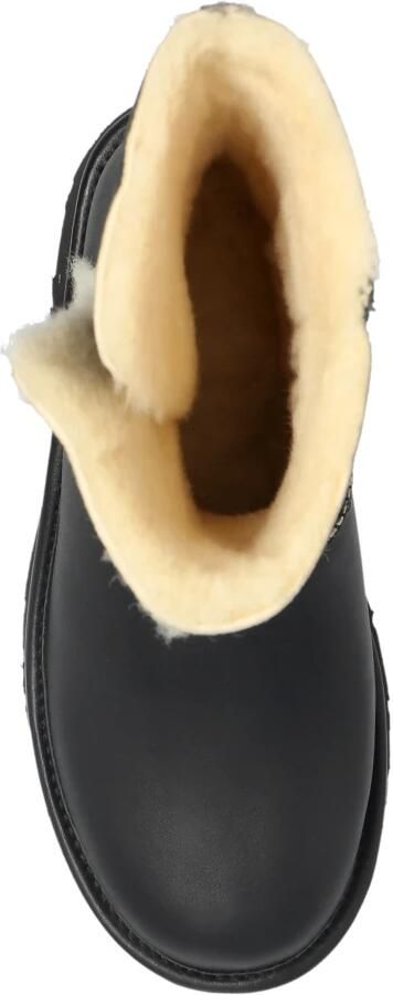 UGG Zwarte Enkellaarsjes met Bontdetail Vrouw - Foto 3