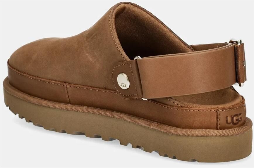 UGG Classic Sling Clog Leather Wo Brown Flat Shoes - Foto 2