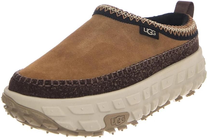 UGG Platte Suède Schoenen met Stoffen Details