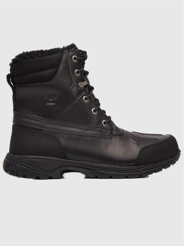 Ugg Zwarte Leren Veterschoenen Black Heren - Foto 2