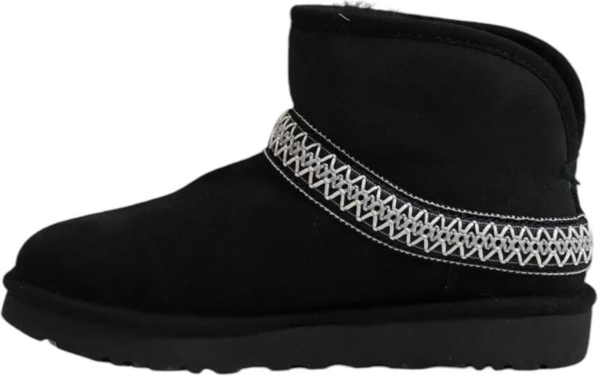 UGG Vachtlaarzen Dames Classic Mini Crescent Maat: 36 Materiaal: Suède Kleur: Zwart