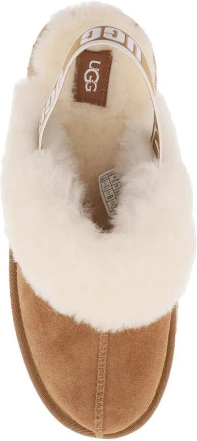 Ugg Schapenvacht Sandalen Laag Platform Biscuit Kleur Brown Dames - Foto 16