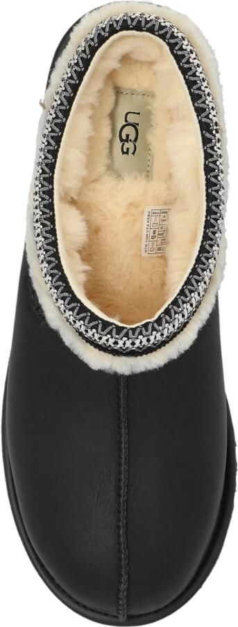 UGG Noir Leren Muiltjes met Sheepskin Binnenzool