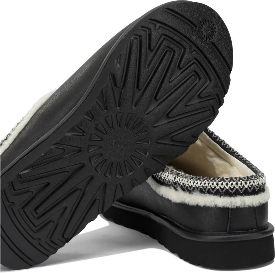 UGG Noir Leren Muiltjes met Sheepskin Binnenzool - Foto 2