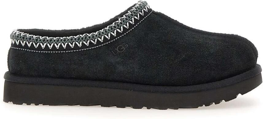 UGG Pantoffels Dames Sloffen Instappers Suède Harde zool Dichte hiel 5955 Zwart - Foto 8