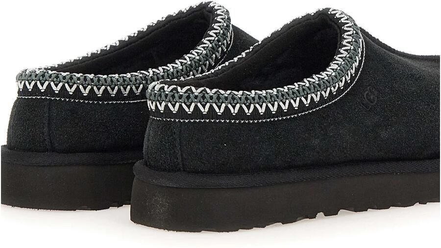 UGG Pantoffels Dames Sloffen Instappers Suède Harde zool Dichte hiel 5955 Zwart - Foto 7