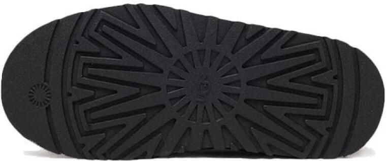Ugg Zwarte Suède Pantoffels met Geometrisch Borduurwerk Black Dames