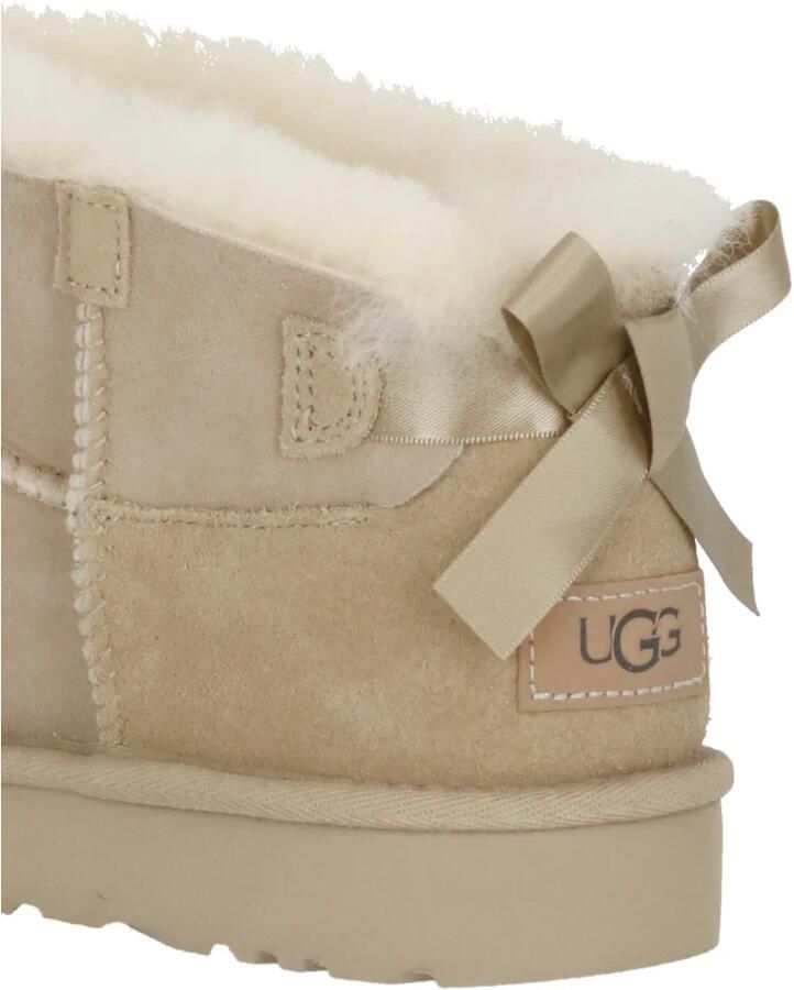 UGG Leren Ultra Mini Bailey Bow enkellaarsjes - Foto 3