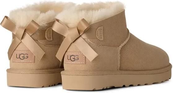 UGG Leren Ultra Mini Bailey Bow enkellaarsjes - Foto 6