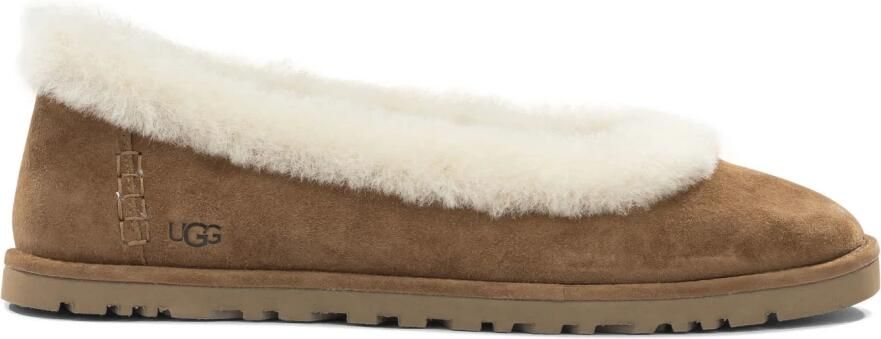 UGG Ballerina Dames Zora Ballet Flat Maat: 39 Materiaal: Suède Kleur: Bruin