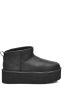 UGG Ultieme Zwarte Leren Plateau Schoenen - Thumbnail 1