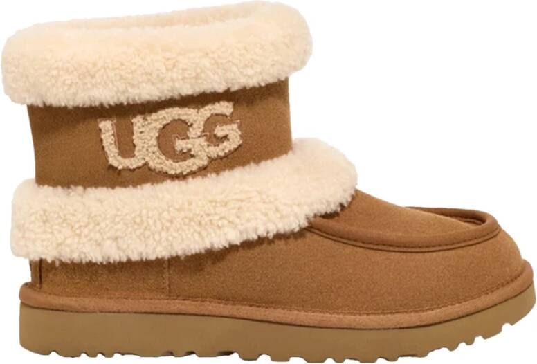 Ugg Ultra Mini Fluff Laarzen Cognac 1145410 Bruin Dames