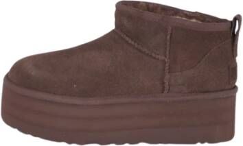 UGG Vachtlaarzen Dames W Classic Ultra Mini Platform Maat: 42 Materiaal: Suède Kleur: Bruin