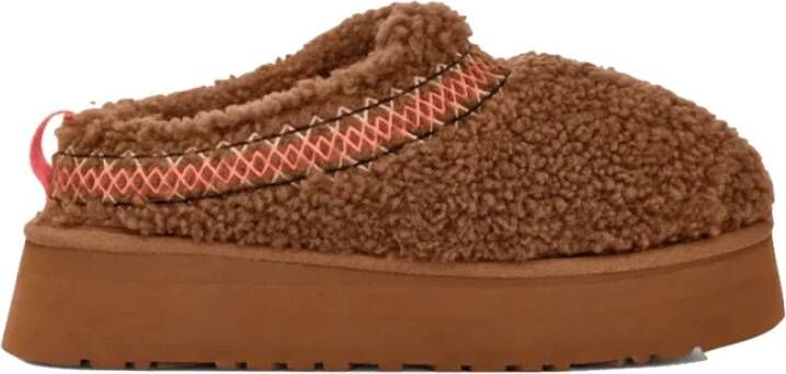 UGG Pantoffels Dames W Tazz Braid Maat: 42 Materiaal: Leer Kleur: Cognac