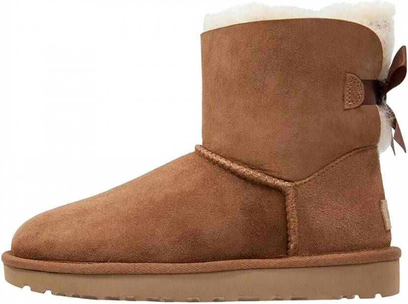 Ugg Dameslaarzen van omgekeerd schapenleer en suède voor herfst winter Beige Dames