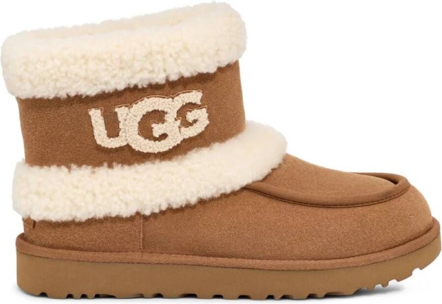 Ugg Ultra Mini Fluff Laarzen Cognac 1145410 Brown Dames